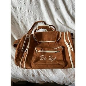 Rich Royal 20"x12"x10" Suede Like Duffel Bag